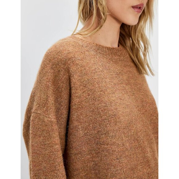 Women Casual Crewneck Sweater Tee Short Sleeve Ribbed Knit Top Small - Picture 6 of 8